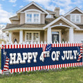 Happy 4th of July Banner, America Independence Day Banner,July 4th Decorations for Outside | 4th of July Party Decorations