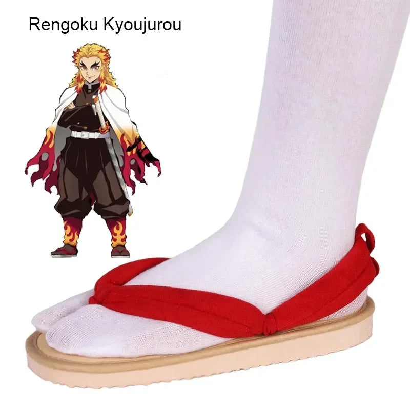 Hot Anime Demon Slayer Kimetsu No Yaiba Cosplay Accessories Kamado Nezuko Cosplay Clogs Kimono Flip-flops Geta Slippers Shoes