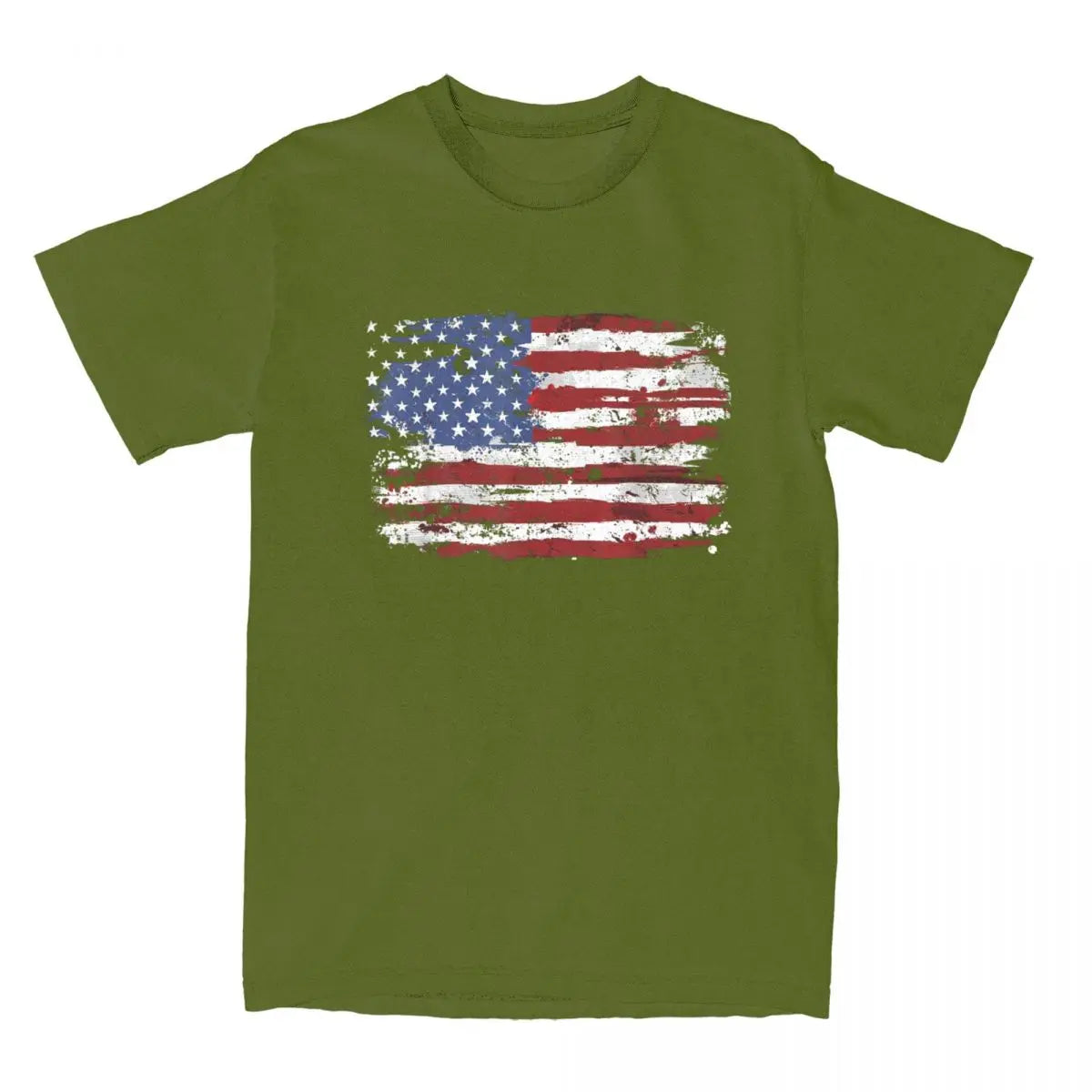 American Flag USA United States Of America US 4th Of July T Shirt Summer T Shirts Cotton Tee Shirt For Men Short Sleeve Tees