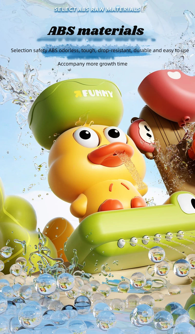 2025 Baby Bath Toy Play Water in Duck/Flower Shape Lion Waterwheel Children Fun in Shower Bathtub with Suction Cup in Kid Gift