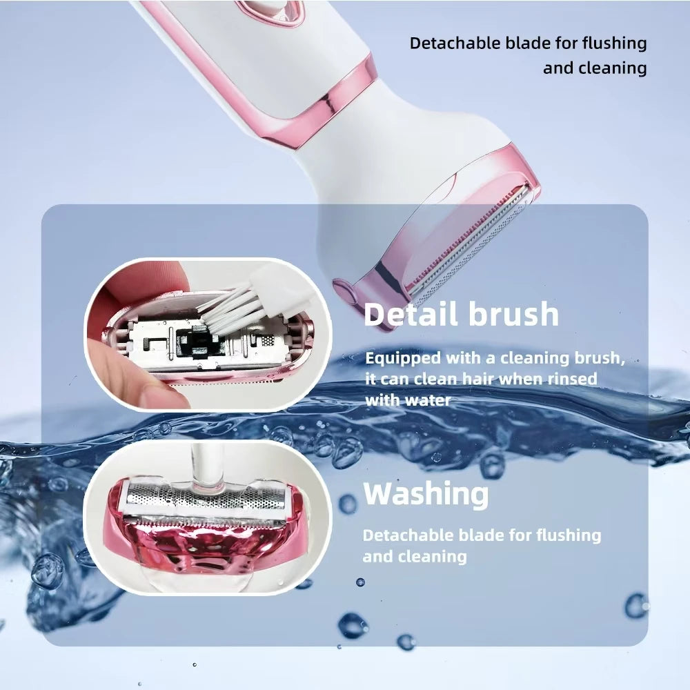 4 In 1 Electric Lady Shaver, Body Hair Removal Epilator, Painless Cordless Trimmer Razor, Gifts For Women