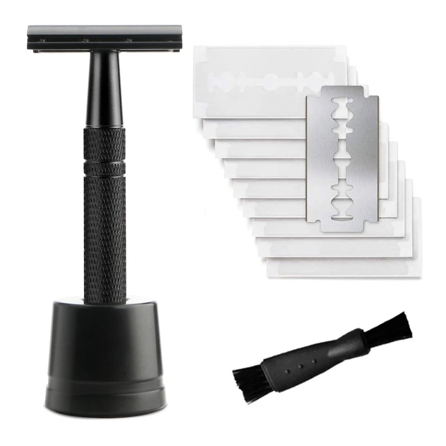 Double Edge Safety Razor for Women, with 10 pcs Safety Razor Blades Single Blade Razor Reusable Travel Essentials Women Razor