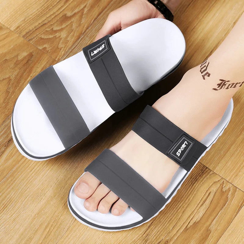 Fashion Men's Slippers Indoor Outdoor Sandals Beach Comfortable Slides Men Casual Shoes Flip-flops Mens Non-slip Home Slippers