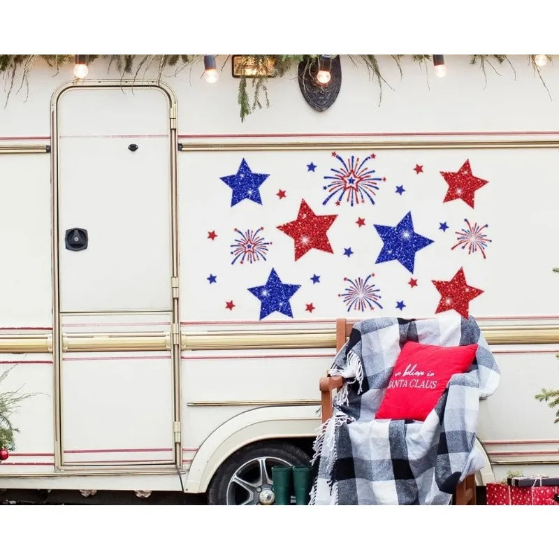 24 Patriotic Theme Garage Door Magnets, 4th of July Magnetic Fridge Sticker, 250th Independence Day Family Pie Decoration