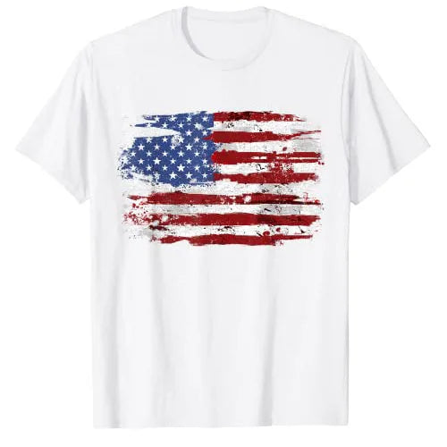 American Flag USA United States of America US 4th of July T-Shirt Funny Patriotic Graphic Tee Top Short Sleeve Men Women Clothes