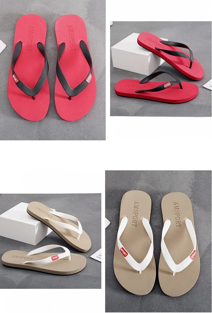 Soft Sabot Slippers for Men Walk Around Home Shiatsu House Flip Flops Flat Indoor Sandals Man Beach Shoes Bathroom Trend 2025