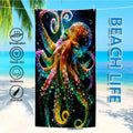 Colorful Octopus Beach Towel: Dive into Fun and Style! Suitable for towels, bath towels, beach towels