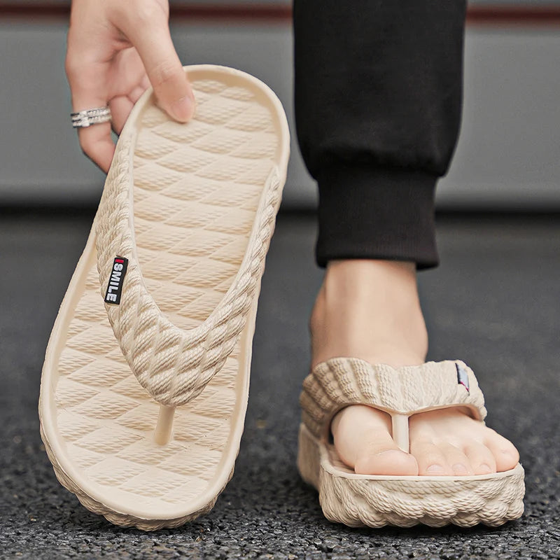 New Design Men's Slippers Flip Flops Indoor Outdoor Beach Sandals Soft Sole Slides Men Women Non-slip Home Slippers Flip Flops