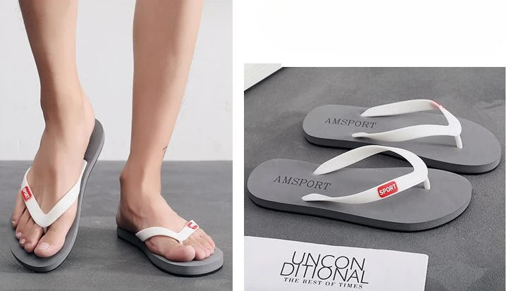 Soft Sabot Slippers for Men Walk Around Home Shiatsu House Flip Flops Flat Indoor Sandals Man Beach Shoes Bathroom Trend 2025