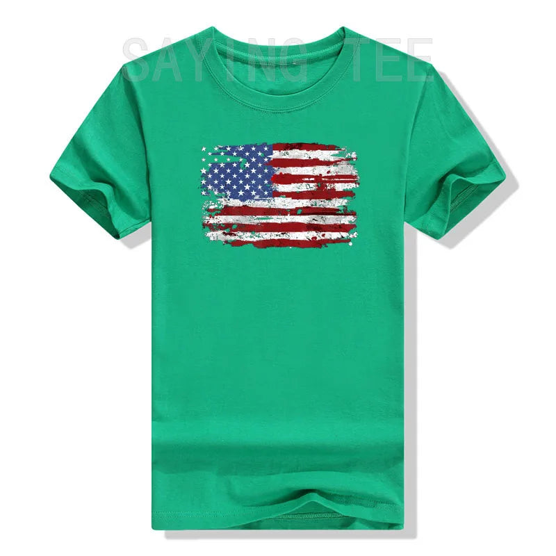 American Flag USA United States of America US 4th of July T-Shirt Funny Patriotic Graphic Tee Top Short Sleeve Men Women Clothes