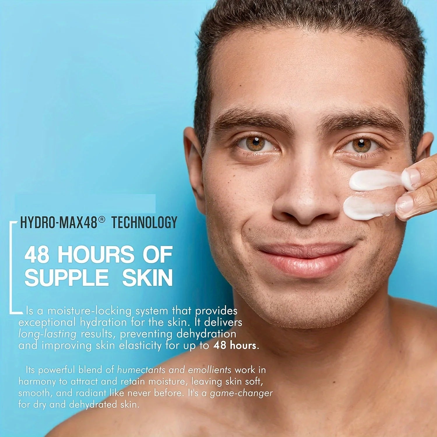 Mens Face Cream Hydrating Face Moisturizer Hyaluronic Acid Collagen Vitamin E Cream
