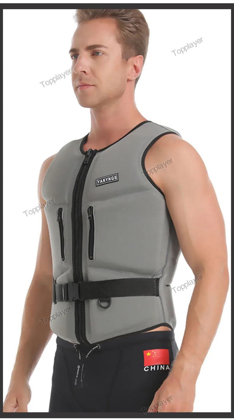 Life Jacket Wake Surfing Impact Vest Neoprene Life Jacket Wakesurf Comp Vest But Great for All Watersport Activities Life Jacket