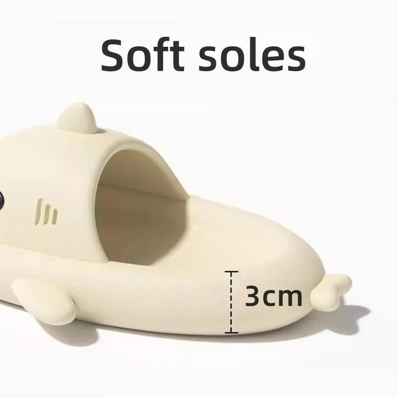 Cute Summer Shark Slippers Women Shark Slides Men Home Bathroom Sandals Kids Casual Anti-skid EVA Shoes Couple Funny Flip Flops