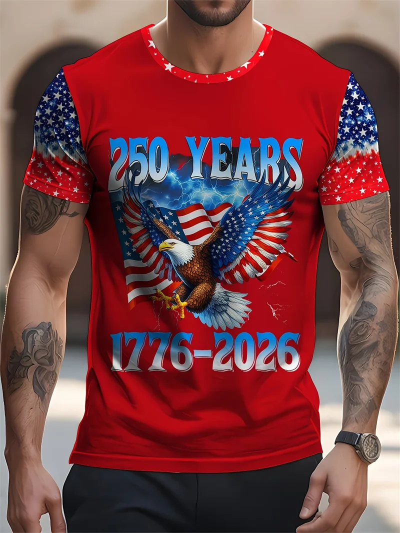 Custom USA Patriotic Inspired T-shirt Men Women God Bless The USA American Flag Print 4th Of July Streetwear Men Clothing