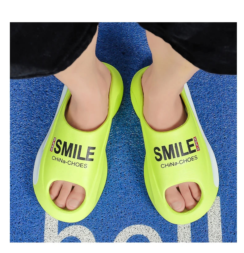 Me slippers Massaging Rubber sandals Thick Bottom Soft EVA Non-slip Women's home slippers summer beach shoes flip flops for men