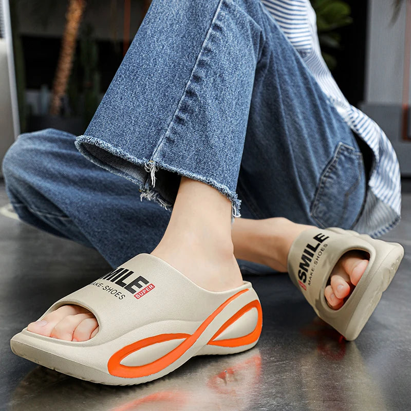 Fashion Men's Slippers Indoor Outdoor Sandals Beach Comfortable Slides Men Casual Shoes Flip-flops Women House Outdoor Slippers
