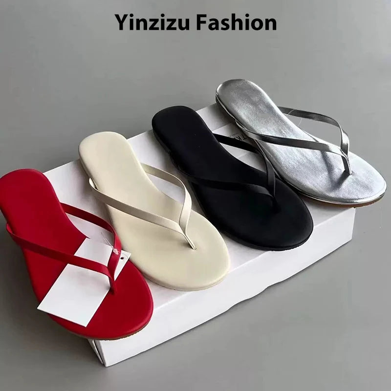 Summer Women Flip Flops Fashion Outside European American Travel Vacation Clip-on Casual Slippers Flat Beach Shoes