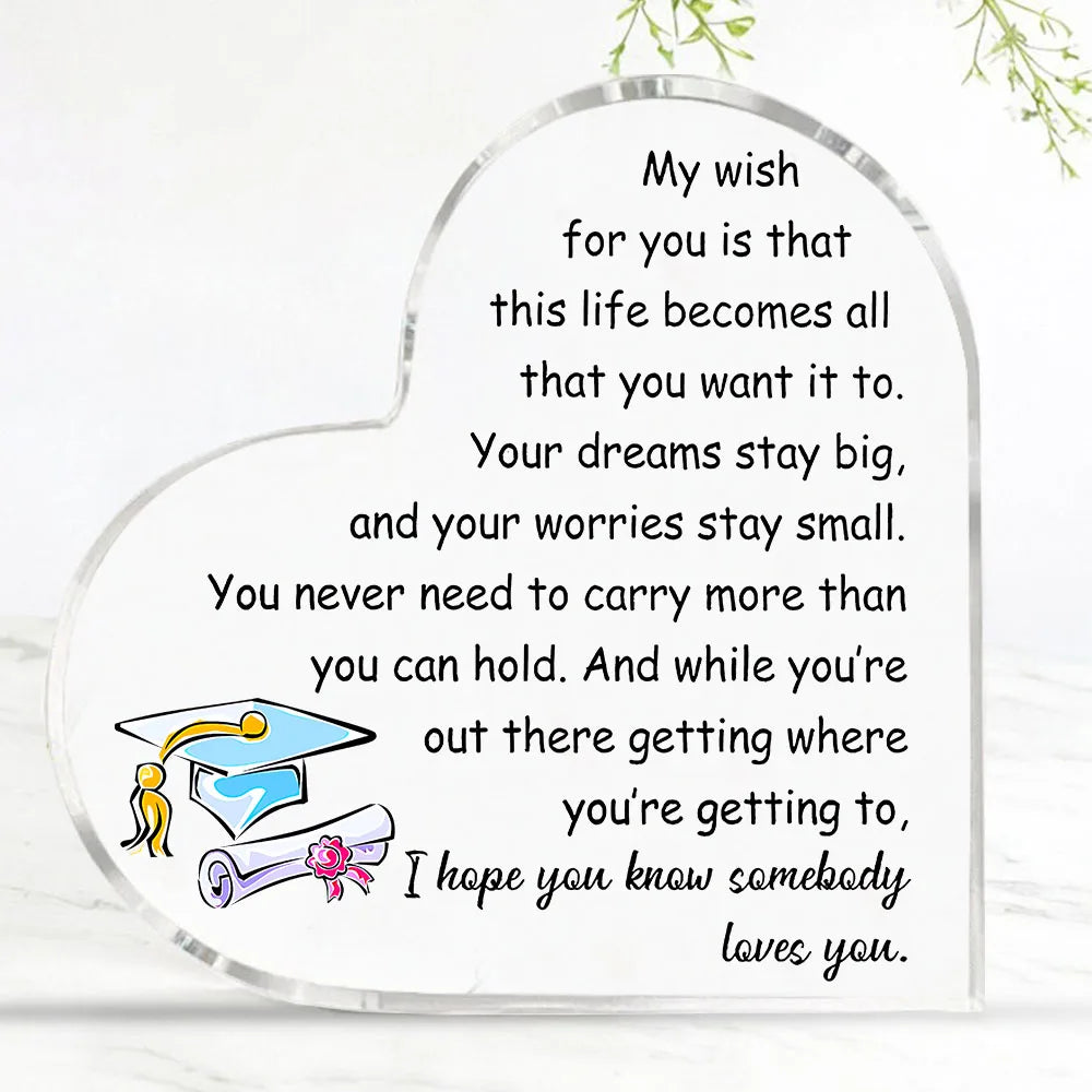 1pc Acrylic Graduation Gift, Master Doctorate Graduation Gift Acrylic Souvenir Gift As Decoration Ornament For Graduating