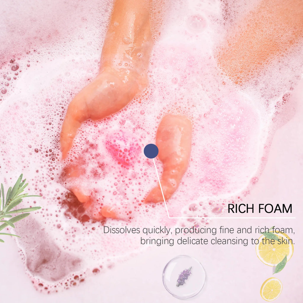 Bath Bomb Lasting Fragrance Aromatherapy Floral Scent Exfoliating Moisture Body Wash Cleansing Spa Salt Ball Bubble Bombs Shower
