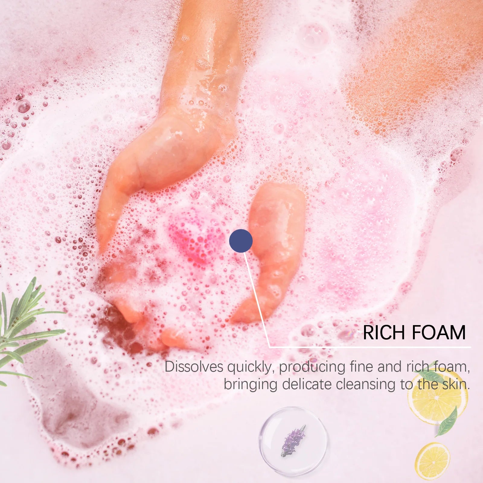 Bath Bomb Lasting Fragrance Aromatherapy Floral Scent Exfoliating Moisture Body Wash Cleansing Spa Salt Ball Bubble Bombs Shower