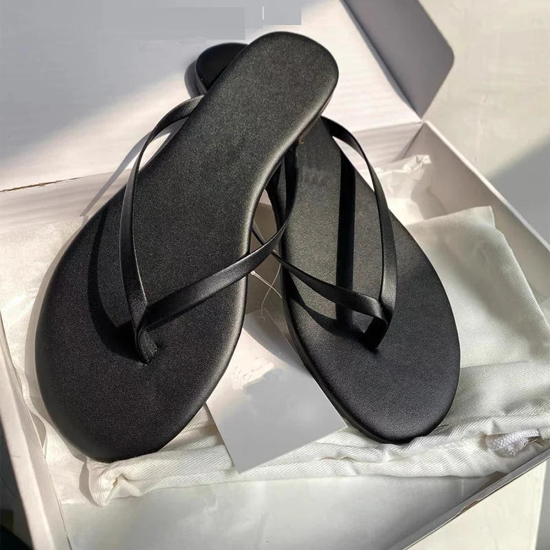 Summer Women Flip Flops Fashion Outside European American Travel Vacation Clip-on Casual Slippers Flat Beach Shoes