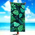 Island Vibes: Tropical Leaf-Print Beach Towel for Ultimate Relaxation! Suitable for towels, bath towels, beach towels