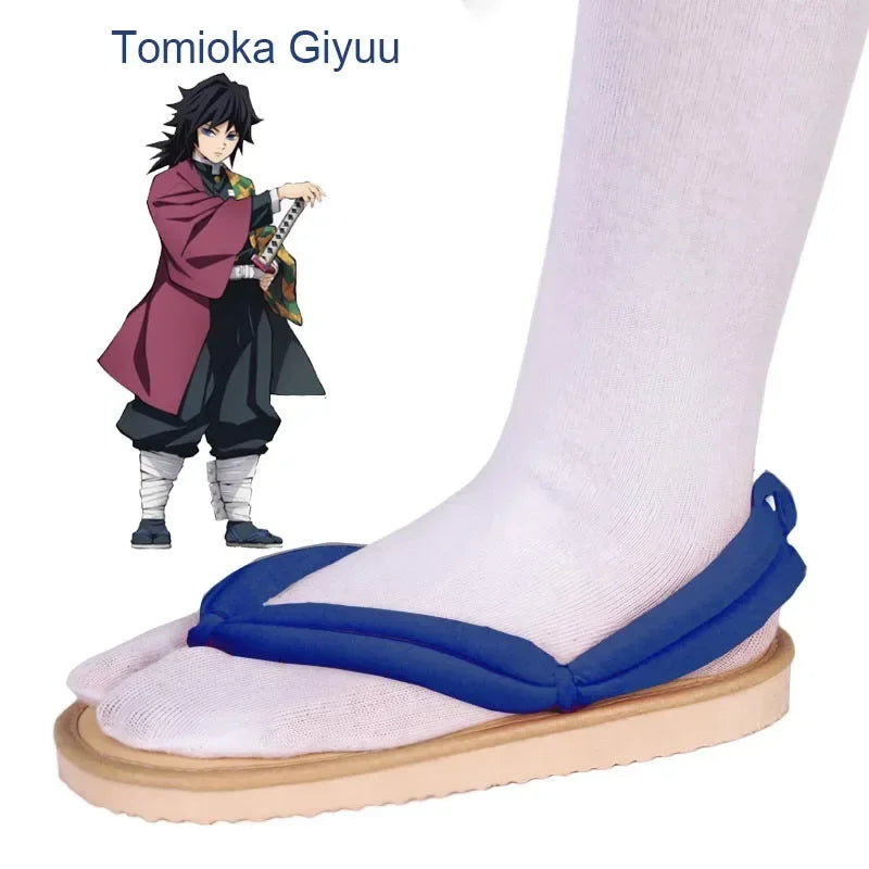 Hot Anime Demon Slayer Kimetsu No Yaiba Cosplay Accessories Kamado Nezuko Cosplay Clogs Kimono Flip-flops Geta Slippers Shoes