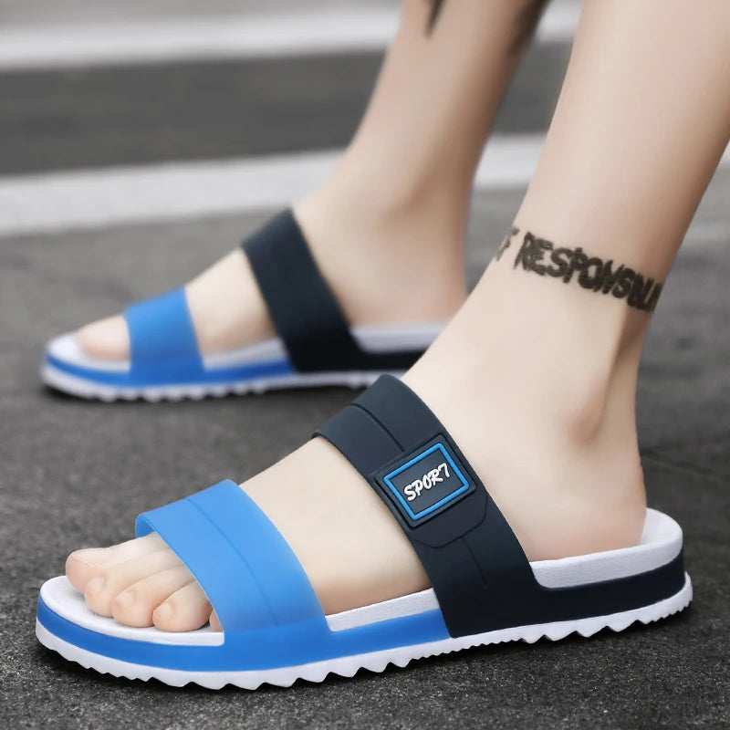 Fashion Men's Slippers Indoor Outdoor Sandals Beach Comfortable Slides Men Casual Shoes Flip-flops Mens Non-slip Home Slippers