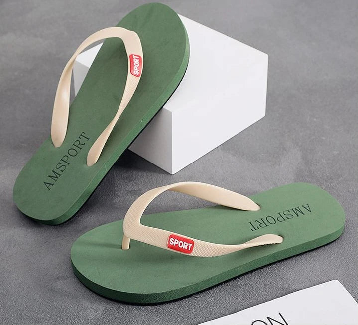 Soft Sabot Slippers for Men Walk Around Home Shiatsu House Flip Flops Flat Indoor Sandals Man Beach Shoes Bathroom Trend 2025