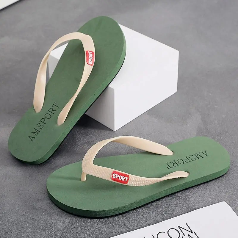 Soft Sabot Slippers for Men Walk Around Home Shiatsu House Flip Flops Flat Indoor Sandals Man Beach Shoes Bathroom Trend 2025