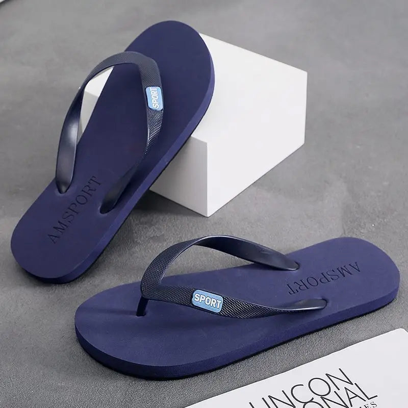 Soft Sabot Slippers for Men Walk Around Home Shiatsu House Flip Flops Flat Indoor Sandals Man Beach Shoes Bathroom Trend 2025