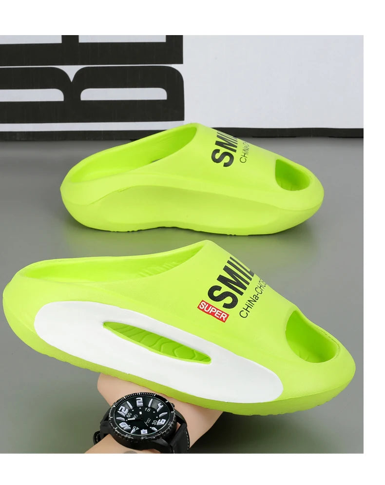 Me slippers Massaging Rubber sandals Thick Bottom Soft EVA Non-slip Women's home slippers summer beach shoes flip flops for men