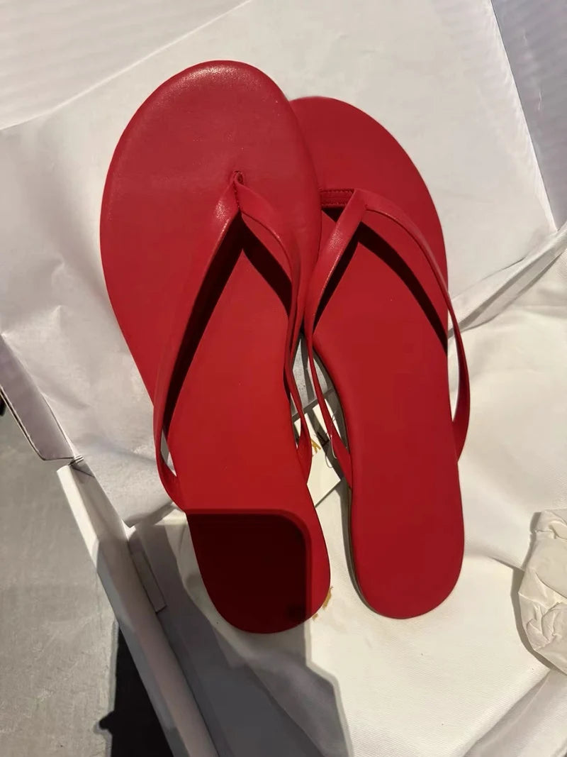 Summer Women Flip Flops Fashion Outside European American Travel Vacation Clip-on Casual Slippers Flat Beach Shoes
