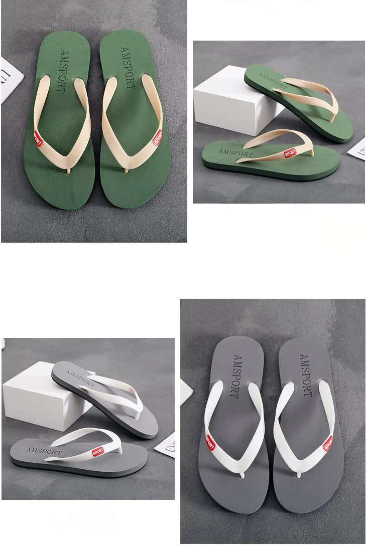 Soft Sabot Slippers for Men Walk Around Home Shiatsu House Flip Flops Flat Indoor Sandals Man Beach Shoes Bathroom Trend 2025