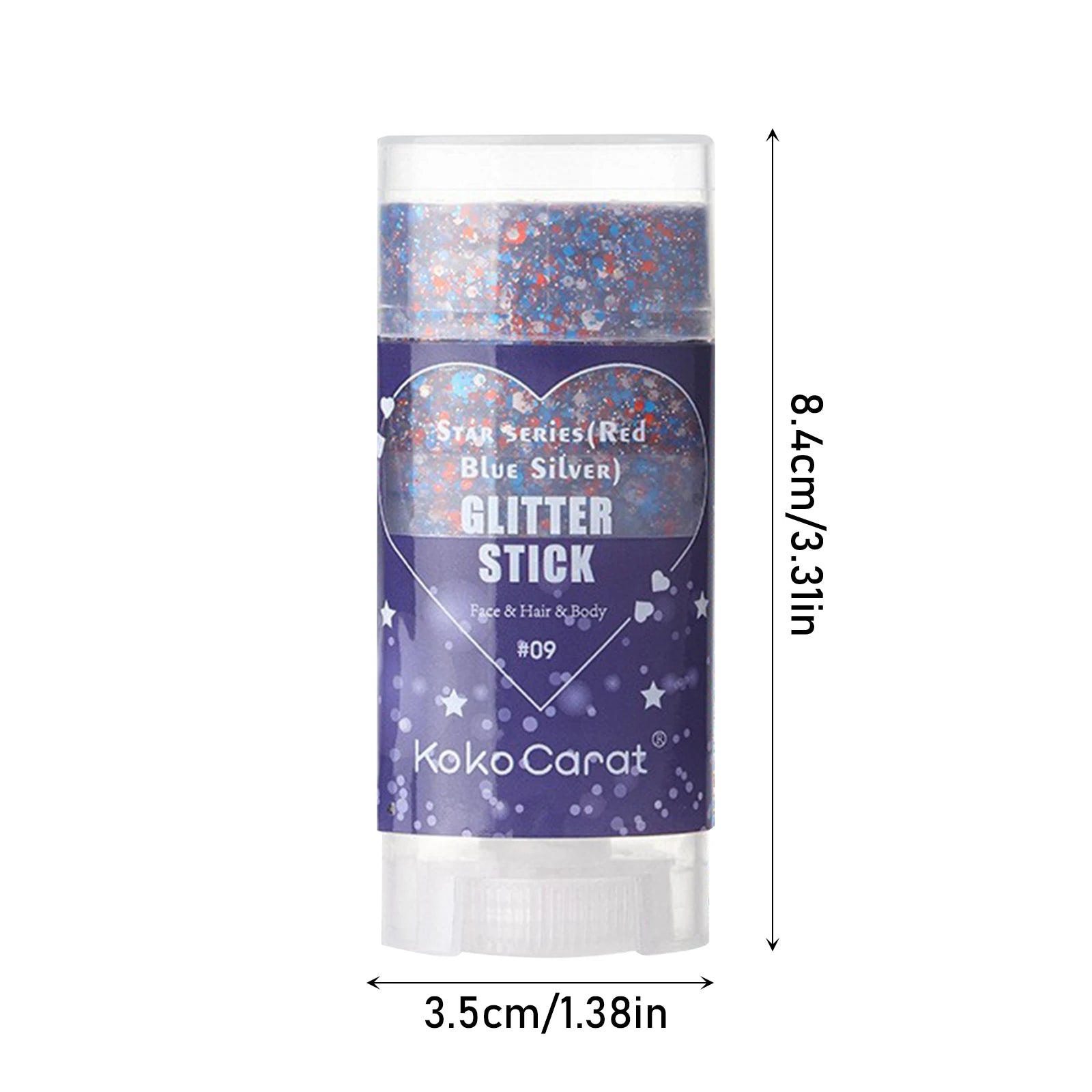 Patriotic Body Glitter Stick Independence Day Sequins Gel Red Blue Silver Sparkle 4th Of July Face Hair Makeup Festival Party