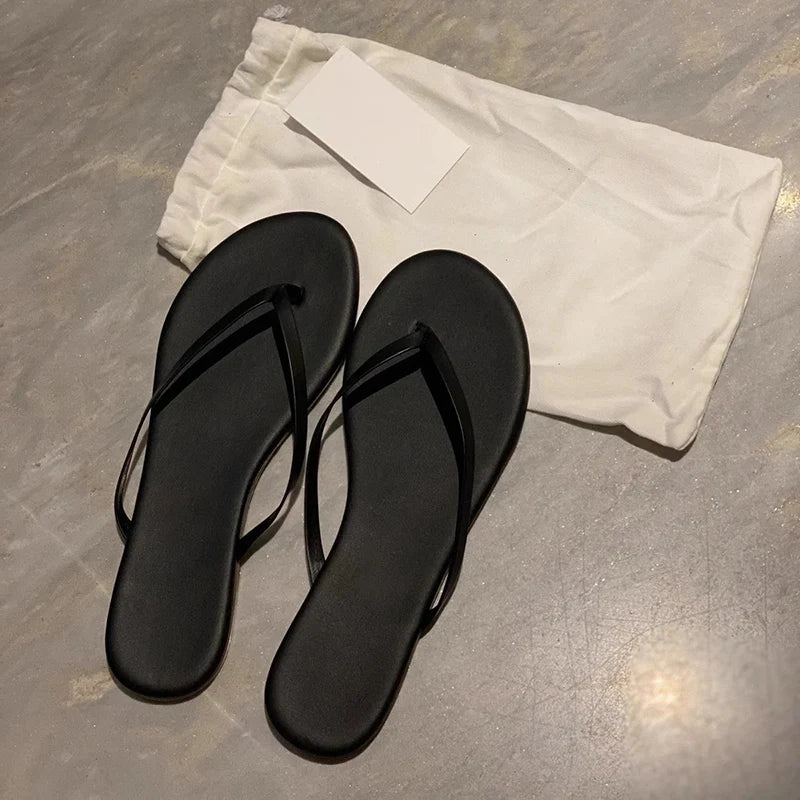 Summer Women Flip Flops Fashion Outside European American Travel Vacation Clip-on Casual Slippers Flat Beach Shoes