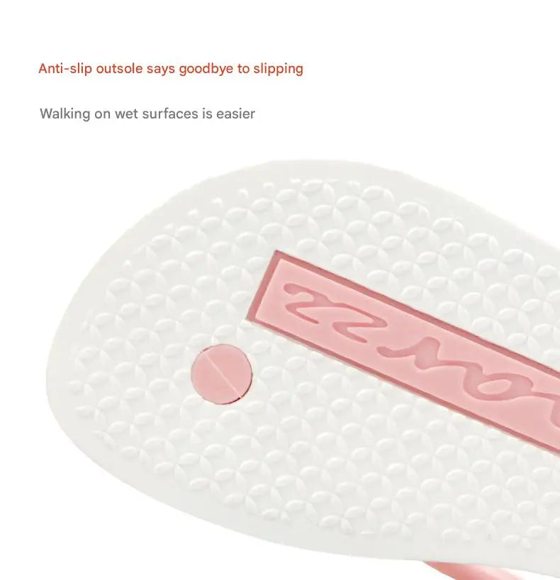 Women's Anti-Slip Clip-On PVC Flip Flops, Outdoor Beach Casual Wear Sandals Slippers