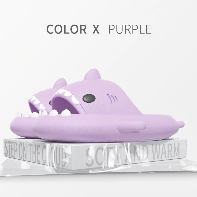 Cute Summer Shark Slippers Women Shark Slides Men Home Bathroom Sandals Kids Casual Anti-skid EVA Shoes Couple Funny Flip Flops