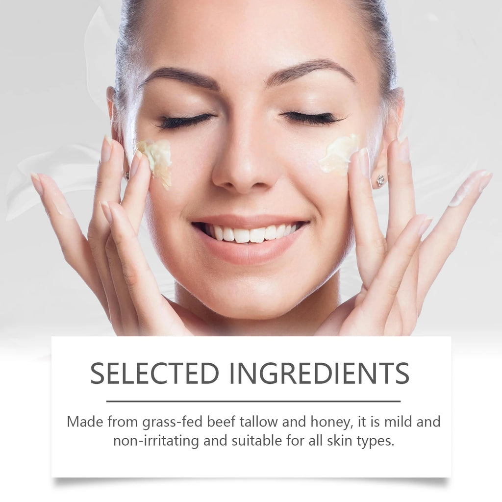 Beef Tallow Face Cream Lasting Moisturizing Soothing Facial Skin Firming Increase Facial Elasticity Nourishing Smooth Skin Care