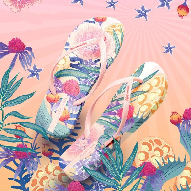 Women's Anti-Slip Clip-On PVC Flip Flops, Outdoor Beach Casual Wear Sandals Slippers
