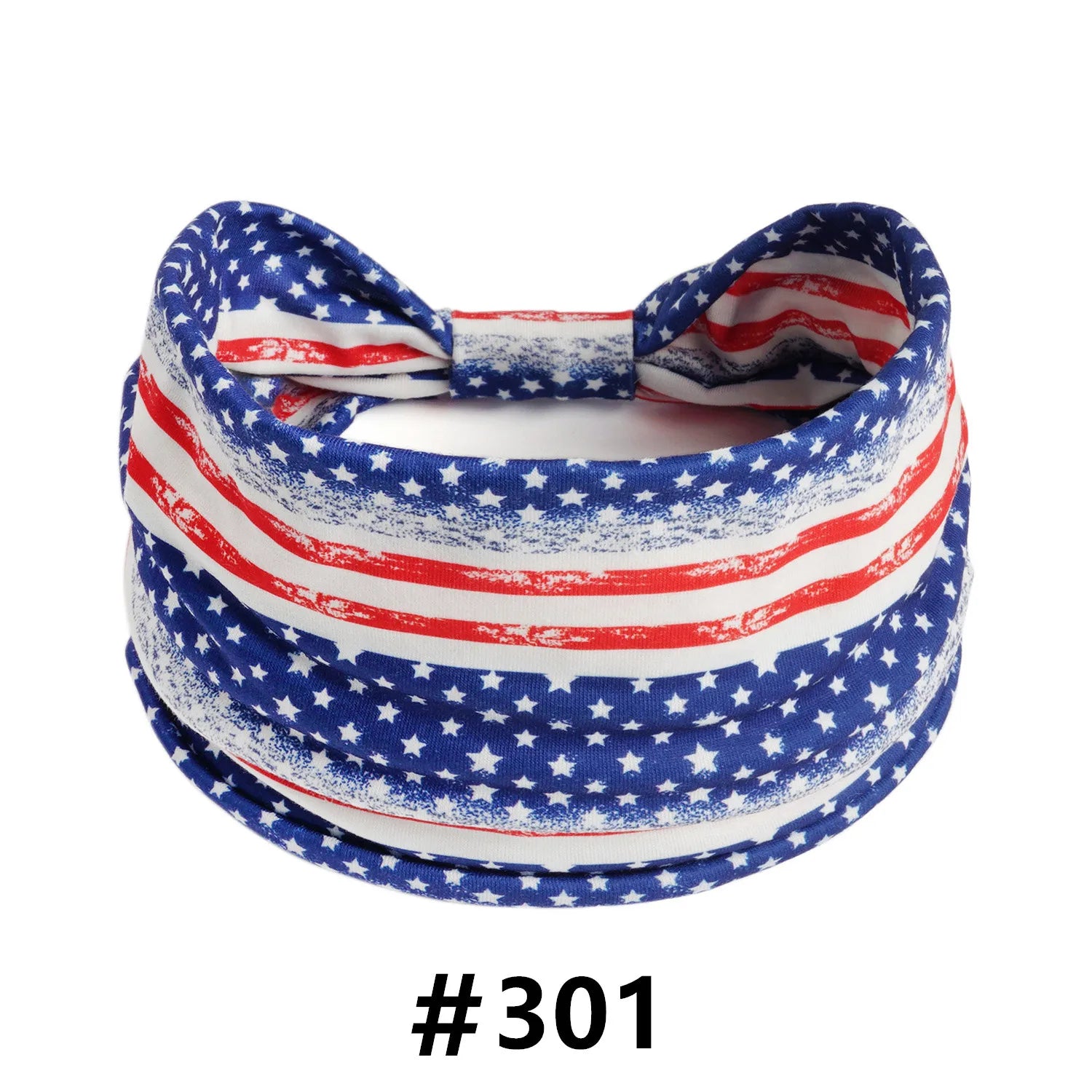 American Flag Headbands Women 4th of July Head Band Wide Turban Headwrap Red White and Blue Hairbands USA Patriotic Accessories