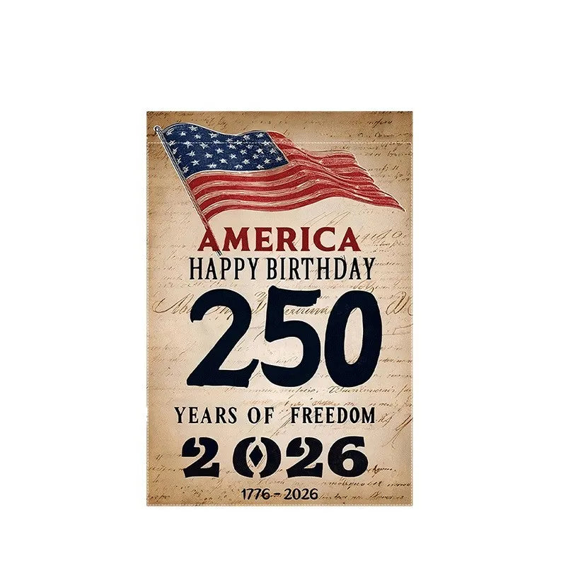 Patriotic American Garden Flag  250th Anniversary Yard Flag Usa Garden Flag Double Sided For Patios Front Yards