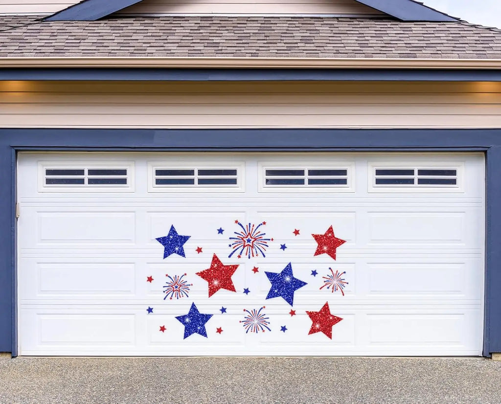 24 Patriotic Theme Garage Door Magnets, 4th of July Magnetic Fridge Sticker, 250th Independence Day Family Pie Decoration