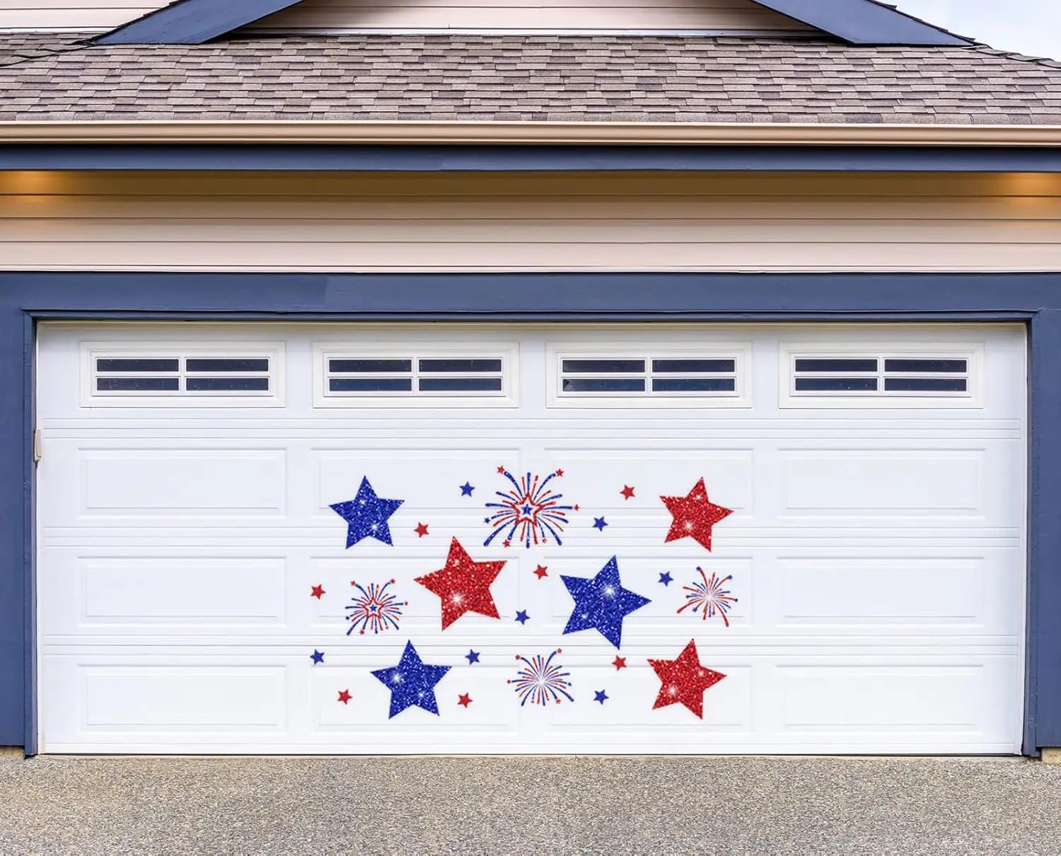 24 Patriotic Theme Garage Door Magnets, 4th of July Magnetic Fridge Sticker, 250th Independence Day Family Pie Decoration