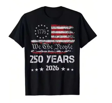 Patriotic Eagle and Flag 250 Years 1776-2026 4th of July T-Shirt for Men Women Couple T-shirt