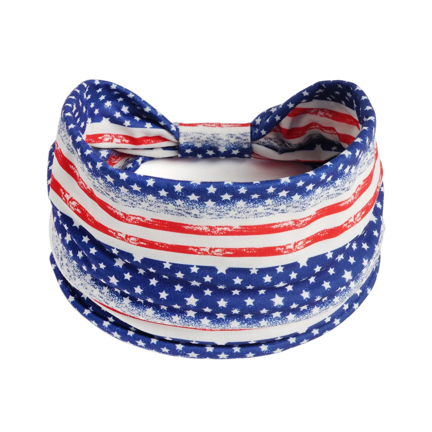American Flag Headbands Women 4th of July Head Band Wide Turban Headwrap Red White and Blue Hairbands USA Patriotic Accessories