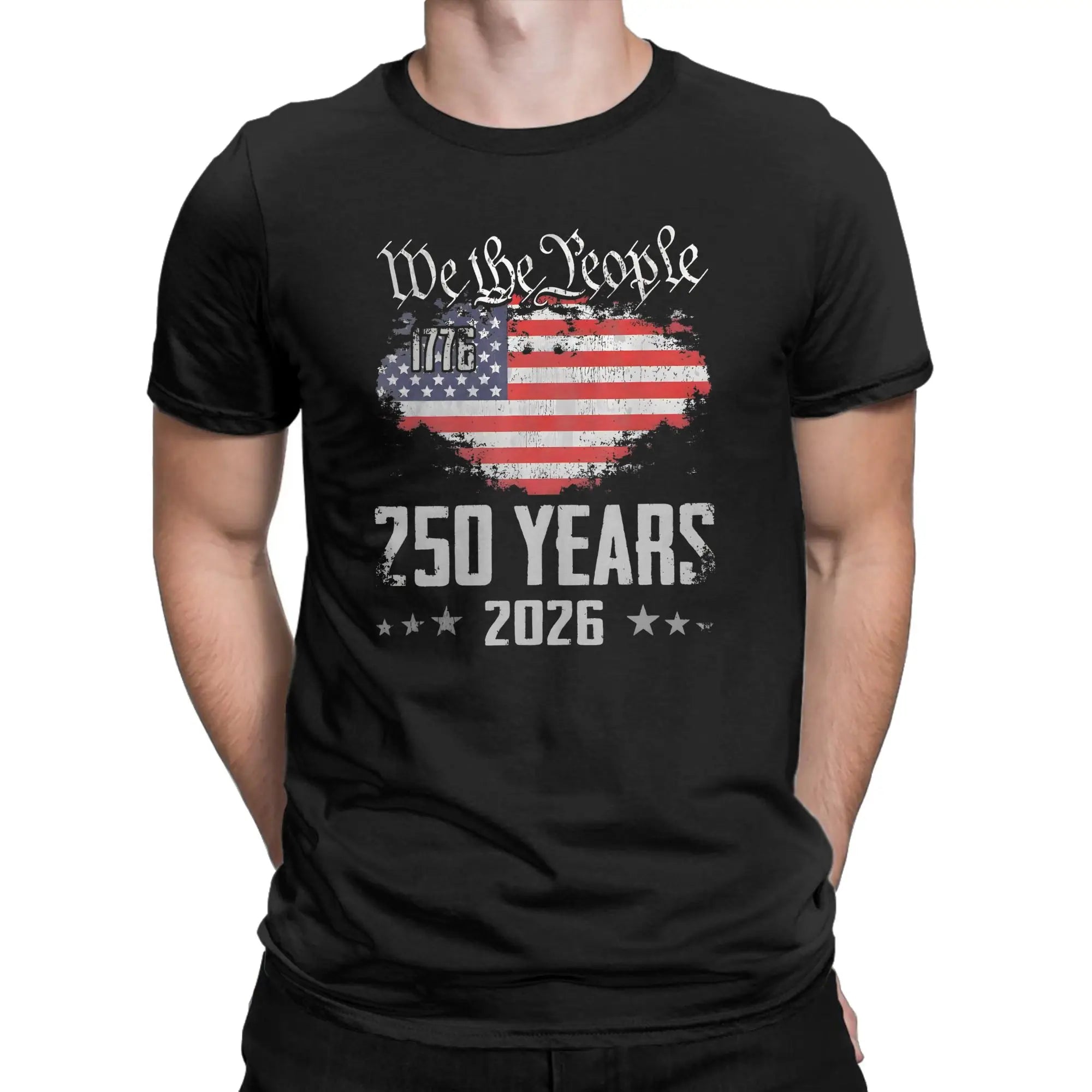 Patriotic USA Army Us Military Parade 250th anniversary Tee Shirt for Men Women Print T Shirts  100% Cotton Clothing