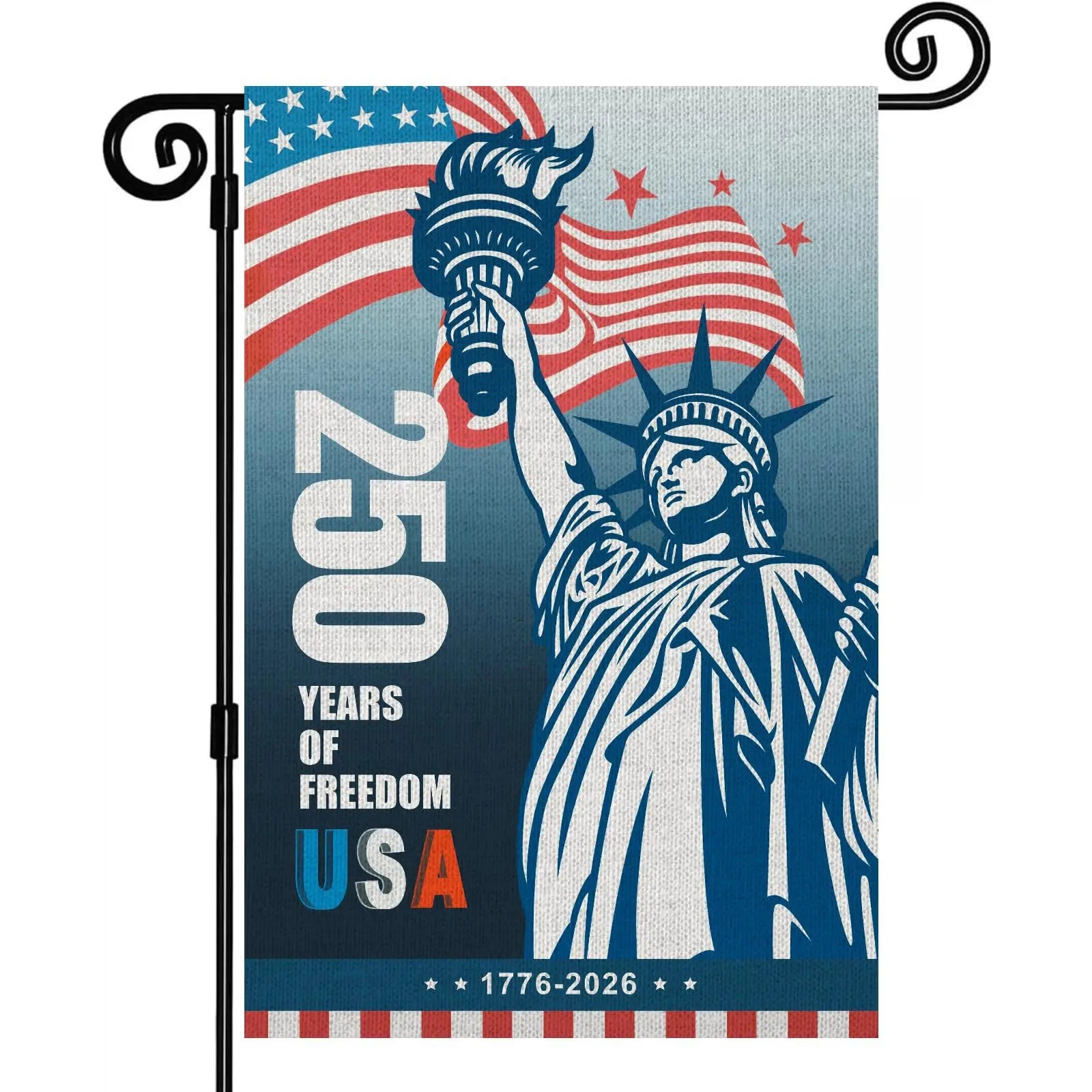Patriotic American Garden Flag  250th Anniversary Yard Flag Usa Garden Flag Double Sided For Patios Front Yards