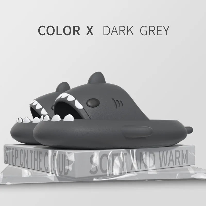 Cute Summer Shark Slippers Women Shark Slides Men Home Bathroom Sandals Kids Casual Anti-skid EVA Shoes Couple Funny Flip Flops