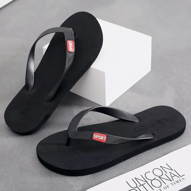 Soft Sabot Slippers for Men Walk Around Home Shiatsu House Flip Flops Flat Indoor Sandals Man Beach Shoes Bathroom Trend 2025